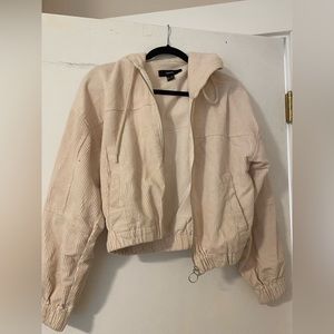 velvet zip up coat